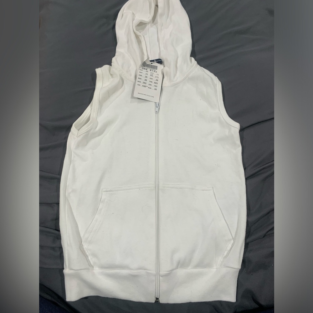 White Cotton Vest Brandy Melville